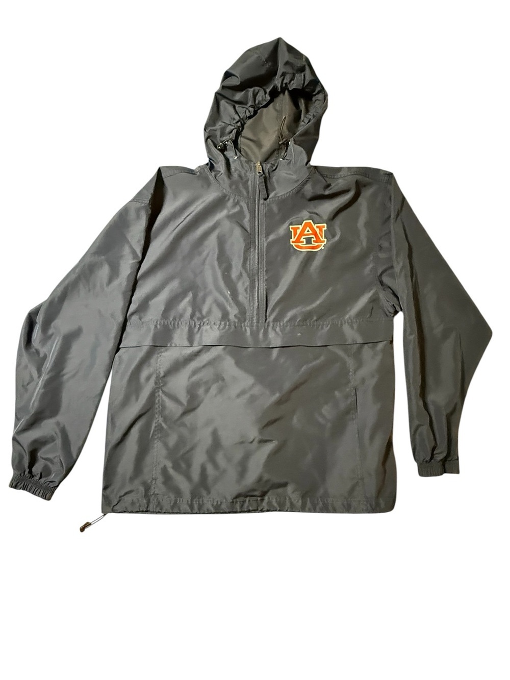 Auburn Tigers Champion Packable Half Zip Windbreaker Jacket Charcoal Blue M